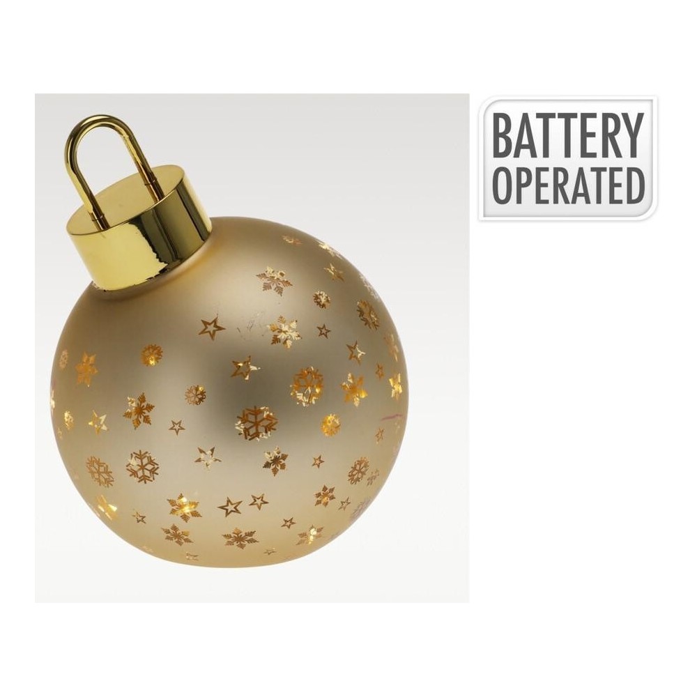 SFERA VETRO CON LED D15 ORO SFERA VETRO CON LED D15 ORO